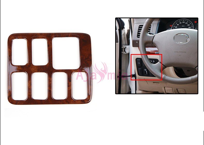 Interior Wood Color Trim Panel Frame Cover Overlay Sticker 2003-2009 Car Styling For Toyota Land Cruiser Prado FJ120 Accessories Interior Wood Color Trim Panel Frame Cover Overlay Sticker 2003-2009 Car Styling For Toyota Land Cruiser Prado FJ120 Accessories