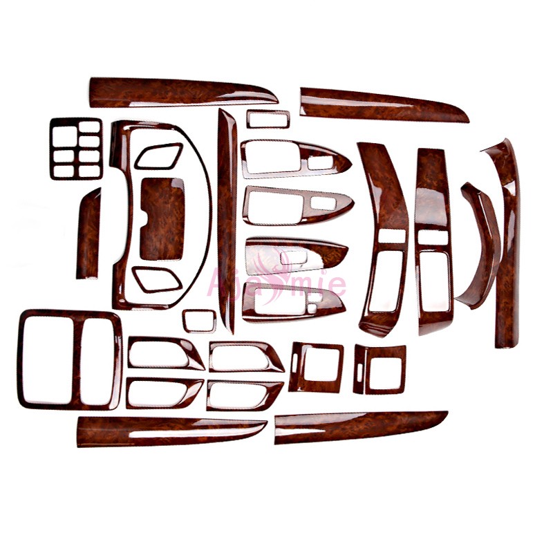 Interior Wood Color Trim Panel Frame Cover Overlay Sticker 2003-2009 Car Styling For Toyota Land Cruiser Prado FJ120 Accessories Interior Wood Color Trim Panel Frame Cover Overlay Sticker 2003-2009 Car Styling For Toyota Land Cruiser Prado FJ120 Accessories