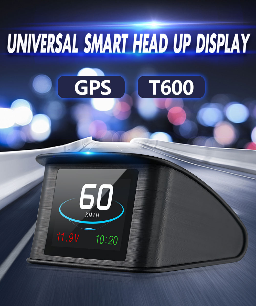 GEYIREN P10 OBDII Car Trip On-board Computer T600 Car Digital GPS OBD2 OBD Speedometer Display Water Temperature RPM Gauge