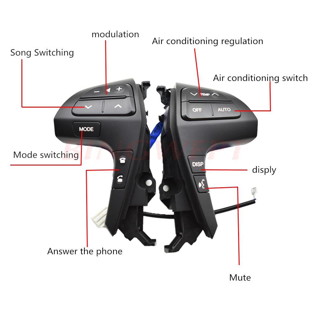 Steering Wheel Multimedia for Toyota Camry/Hilux Vigo/Highlander/Innova/Premio