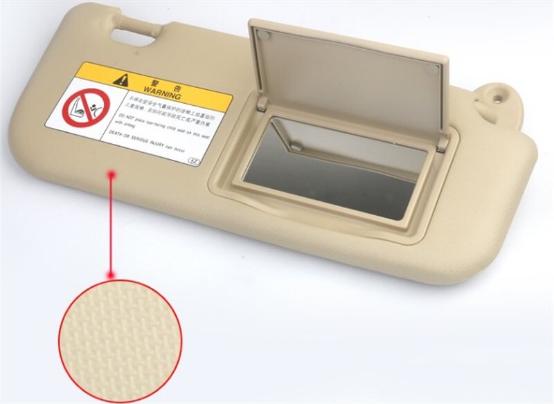 Gray Beige sun visor with make-up mirror for Toyota Corolla Gray Beige sun visor with make-up mirror for Toyota Corolla