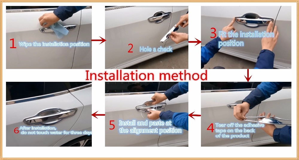 For Toyota Corolla ae120 ae130 2001-2007 Chrome Door Handle Cup Bowl Cover Trim Sticker Car Styling