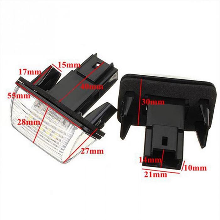 2 Pcs/Set 18 LED Car License Number Plate Light Bulb Lamp for Toyota Camry Yaris Corolla Fielder CSL2018