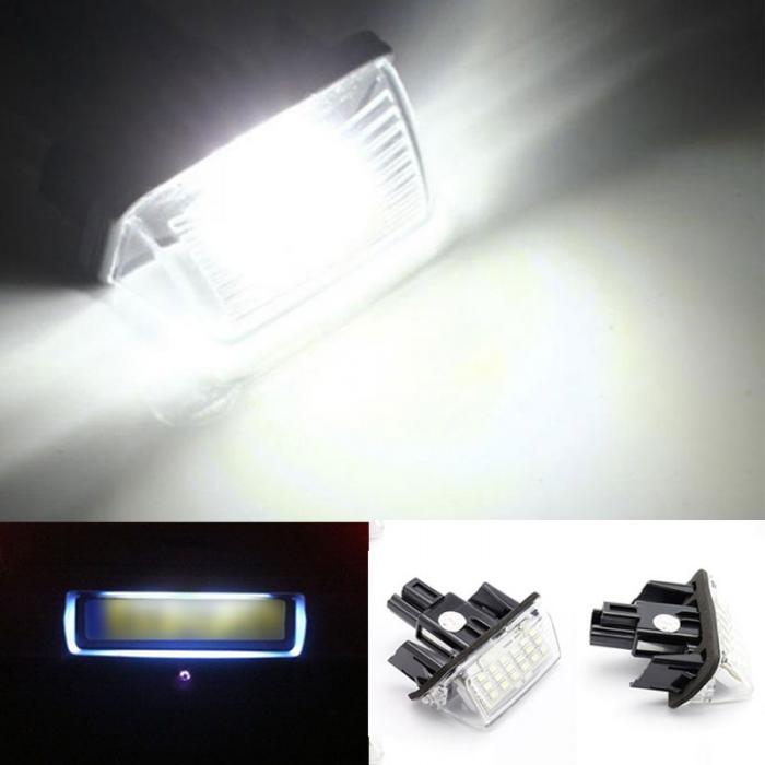 2 Pcs/Set 18 LED Car License Number Plate Light Bulb Lamp for Toyota Camry Yaris Corolla Fielder CSL2018