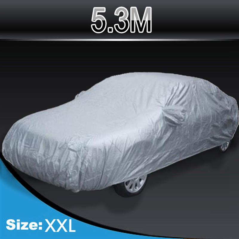 Universal 4 Size M L XL XXL Silver Full Car Cover Anti UV Rain Styling Sunshade Heat Protection Dustproof Outdoor