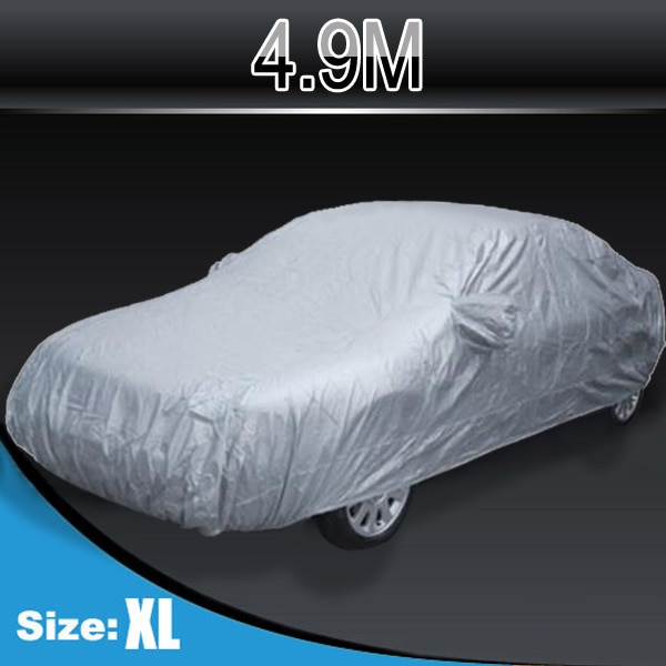 Universal 4 Size M L XL XXL Silver Full Car Cover Anti UV Rain Styling Sunshade Heat Protection Dustproof Outdoor