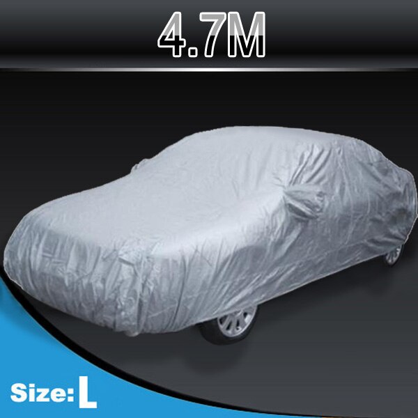 Universal 4 Size M L XL XXL Silver Full Car Cover Anti UV Rain Styling Sunshade Heat Protection Dustproof Outdoor