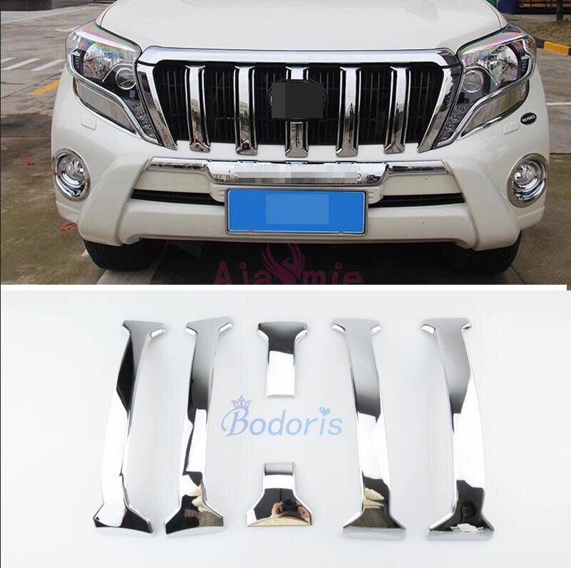 For Toyota Land Cruiser 150 Prado LC150 FJ150 2010-2017 Door Handle Lamp Mirror Cover Grille Trim Chrome Car-Styling Accessories