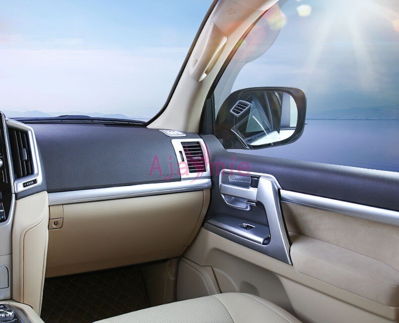 Chrome Car Styling 2008-2017 Door Handle holder Bowl AC Outlet Vent Cover Panel Trim For Toyota LC Land Cruiser 200 Accessories