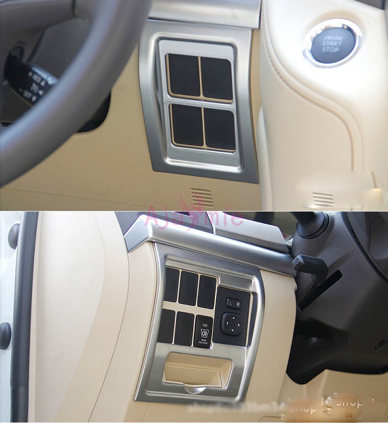 Chrome Car Styling 2008-2017 Door Handle holder Bowl AC Outlet Vent Cover Panel Trim For Toyota LC Land Cruiser 200 Accessories