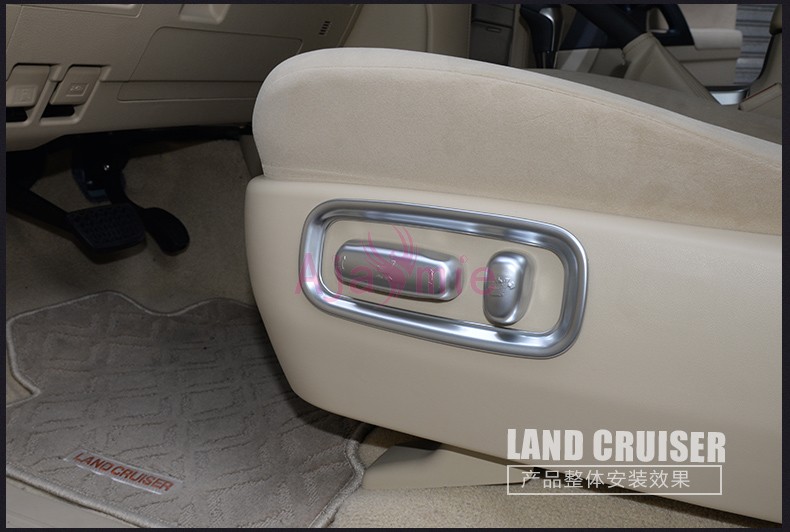 Chrome Car Styling 2008-2017 Door Handle holder Bowl AC Outlet Vent Cover Panel Trim For Toyota LC Land Cruiser 200 Accessories