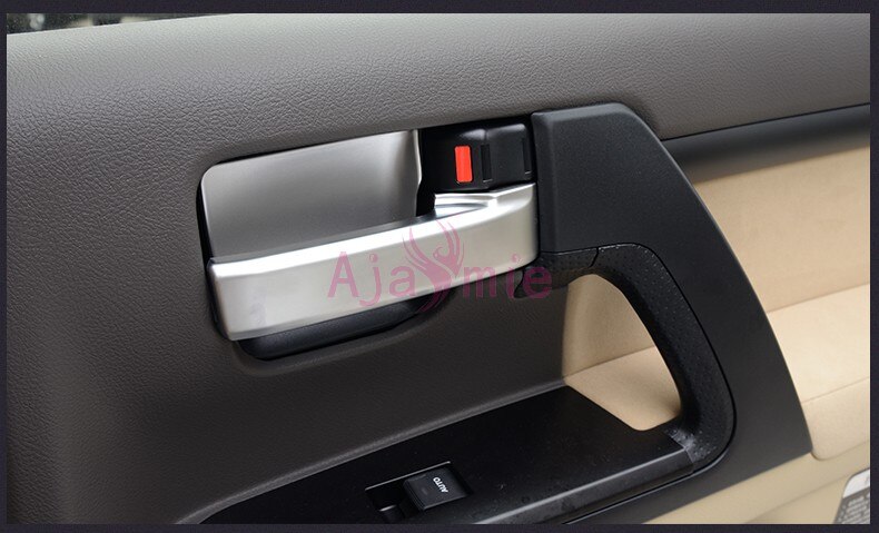 Chrome Car Styling 2008-2017 Door Handle holder Bowl AC Outlet Vent Cover Panel Trim For Toyota LC Land Cruiser 200 Accessories