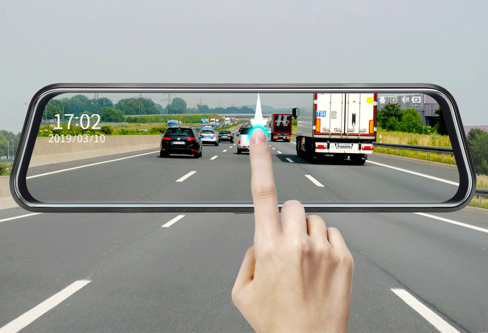 10-inch Touch Screen 1080P Dash camera Dual Lens Video Recorder Rearview mirror