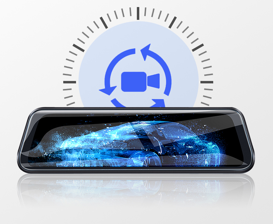 10-inch Touch Screen 1080P Dash camera Dual Lens Video Recorder Rearview mirror