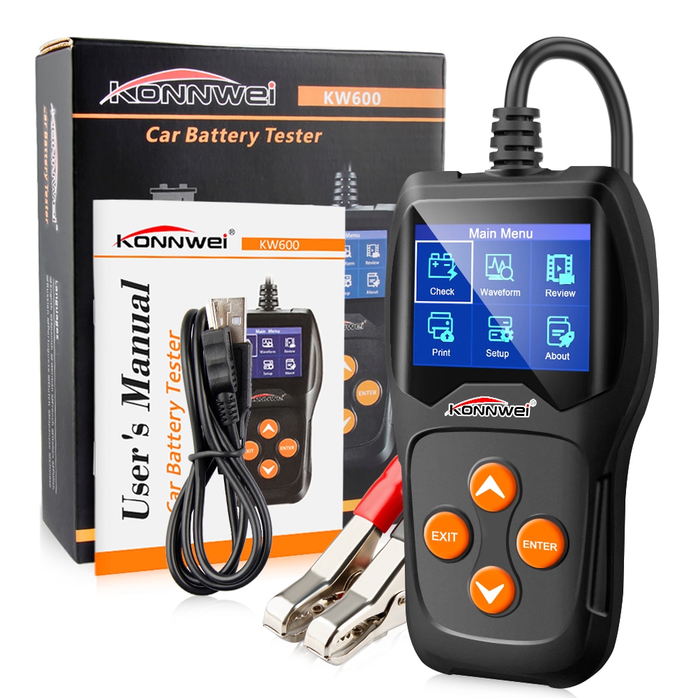 KONNWEI KW600 12V Car Battery Tester 100 to 2000CCA