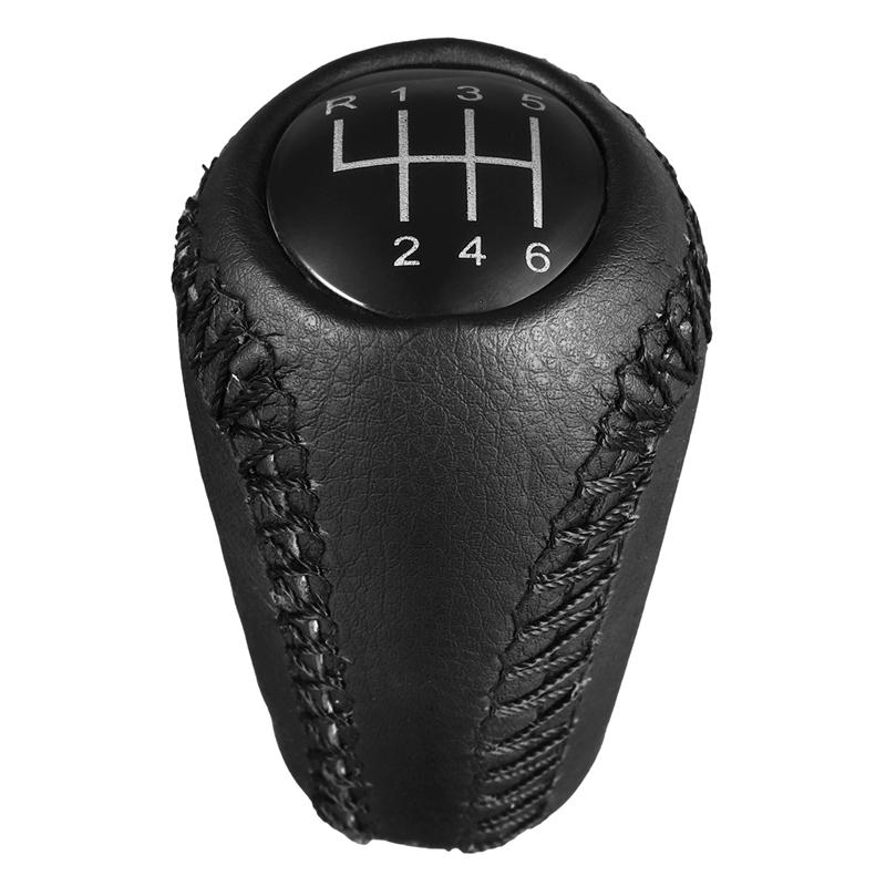 Leather Gear stick Knob 5 Shift