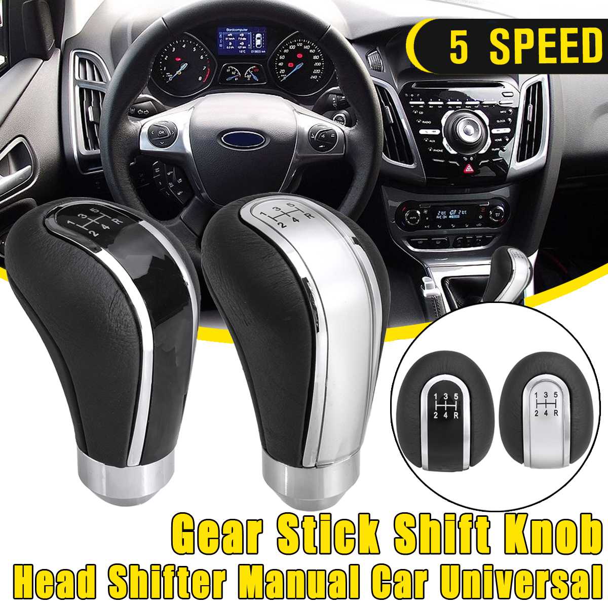 Leather Gear Shift Knob Head for audi and ford