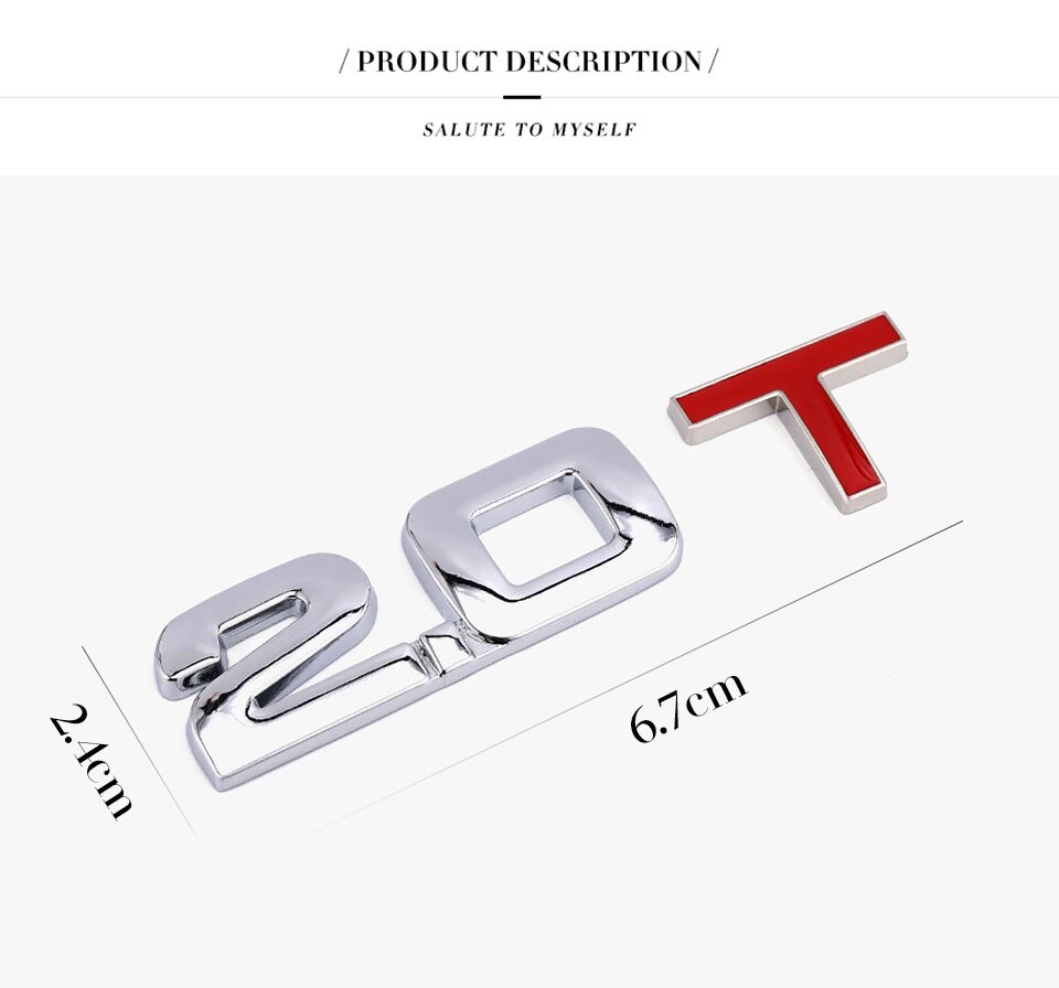 1.6T 1.8T 2.2T 2.5T 3.0T Logo Sticker Emblem 1.6T 1.8T 2.2T 2.5T 3.0T Logo Sticker Emblem