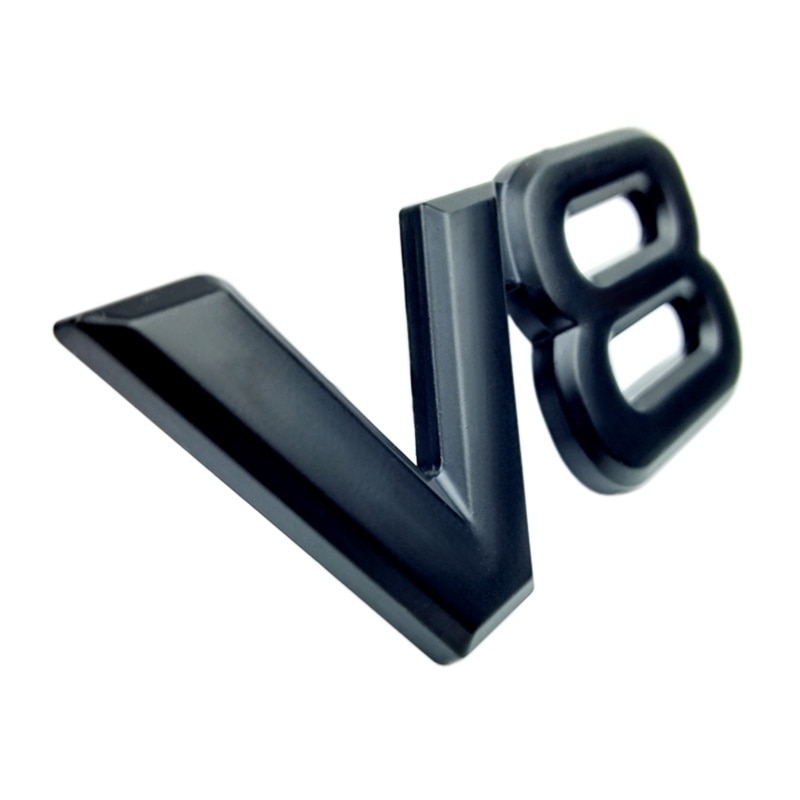 Metal 3D V8 Emblem