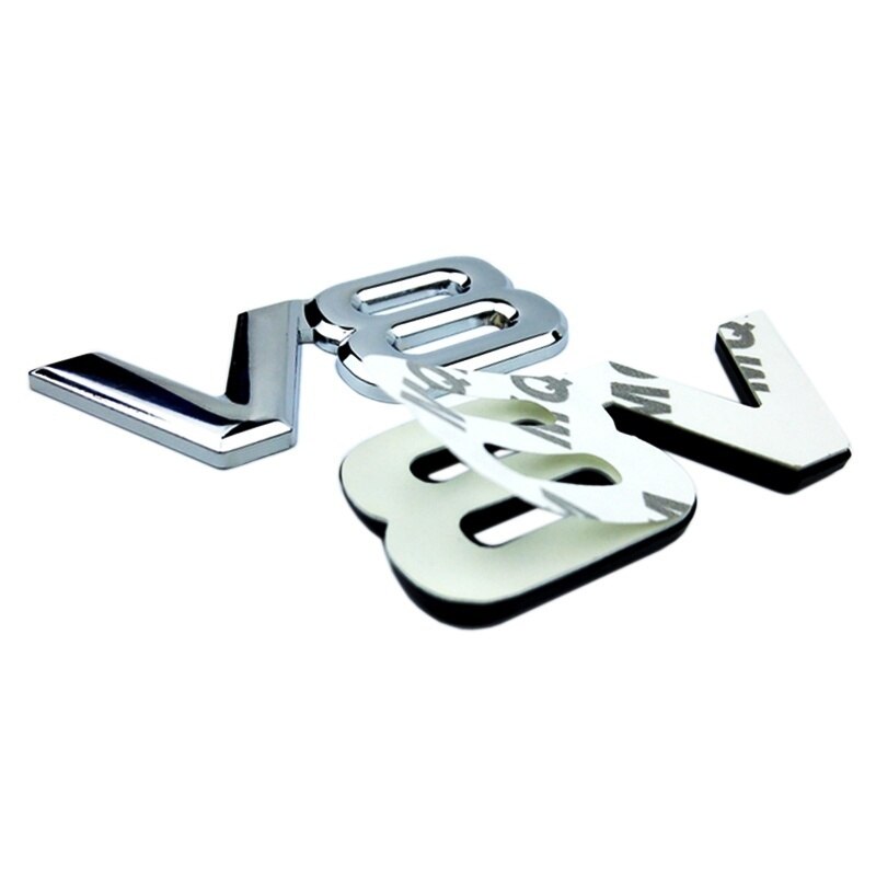 Metal 3D V8 Emblem