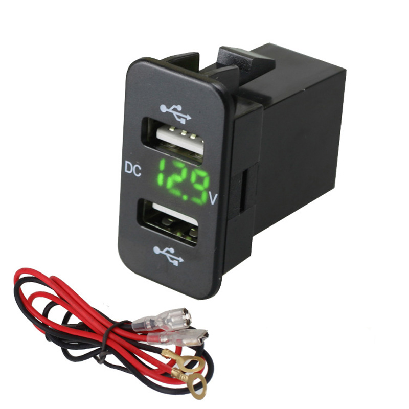 Dual Usb Charger With Voltmeter 5V 4.2A LED Display Dual Usb Charger With Voltmeter 5V 4.2A LED Display