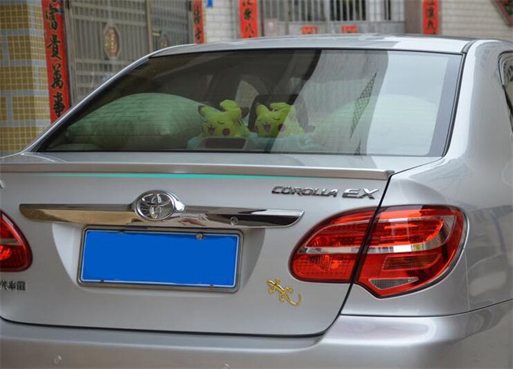 For Toyota Corolla Spoiler ABS Material Car Rear Wing Primer Color Corolla Rear Spoiler For Toyota Corolla EX Spoiler 2006-2010