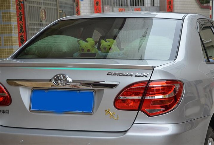 For Toyota Corolla Spoiler ABS Material Car Rear Wing Primer Color Corolla Rear Spoiler For Toyota Corolla EX Spoiler 2006-2010