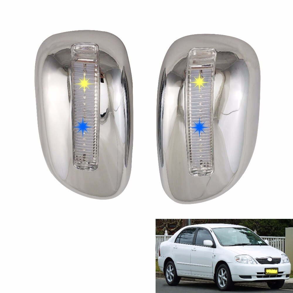Chrome plated rear Mirror Door Cover With LED For Toyota Corolla