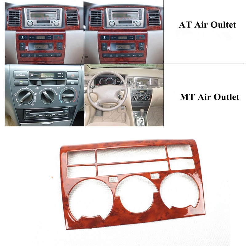 Interior Wood Trim Panel Overlay Kit Fit For Toyota Corolla