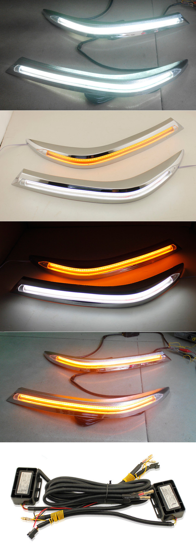 Toyota Hilux LED Headlight Eyebrow Daytime Running