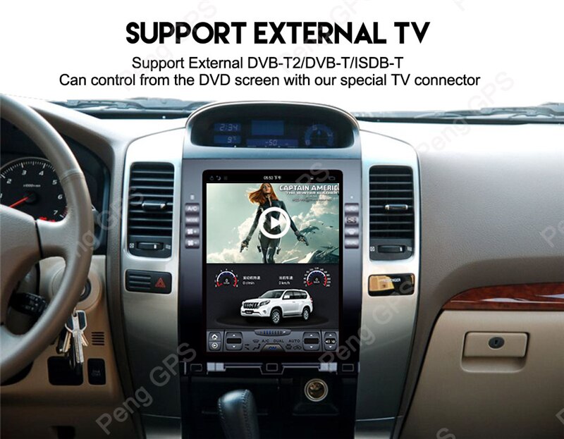 Android 7.1 Navigation DVD Player for Toyota Land Cruiser Prado