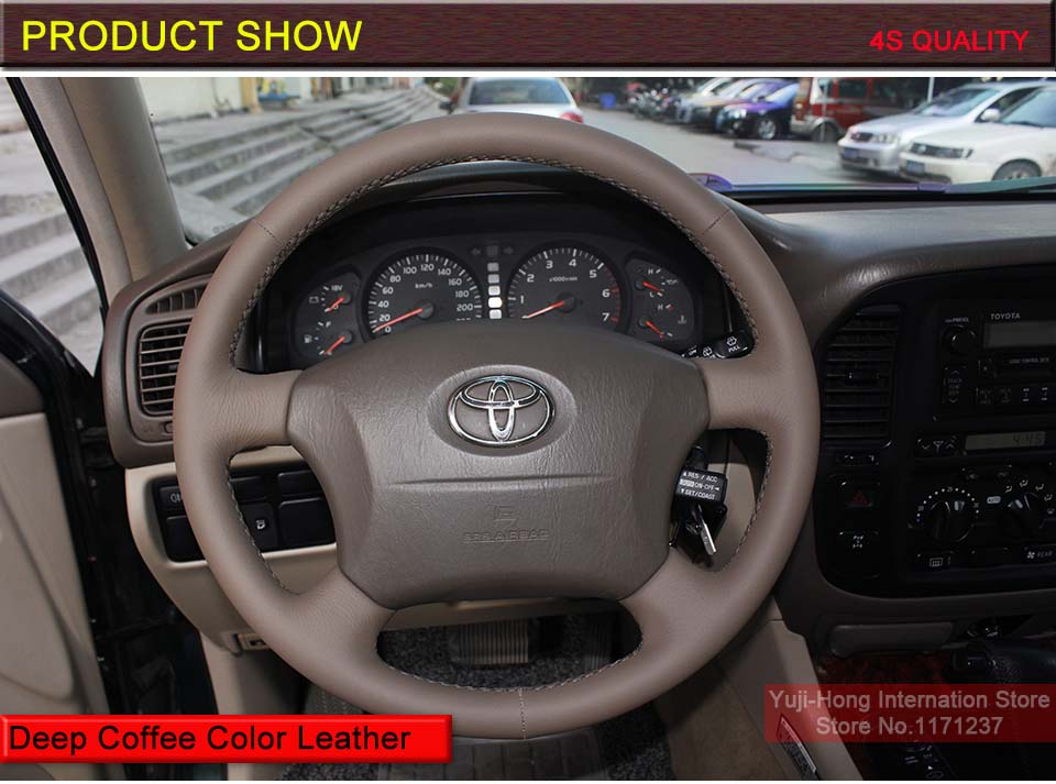 Car Steering Wheel Covers Case for Toyota Prado