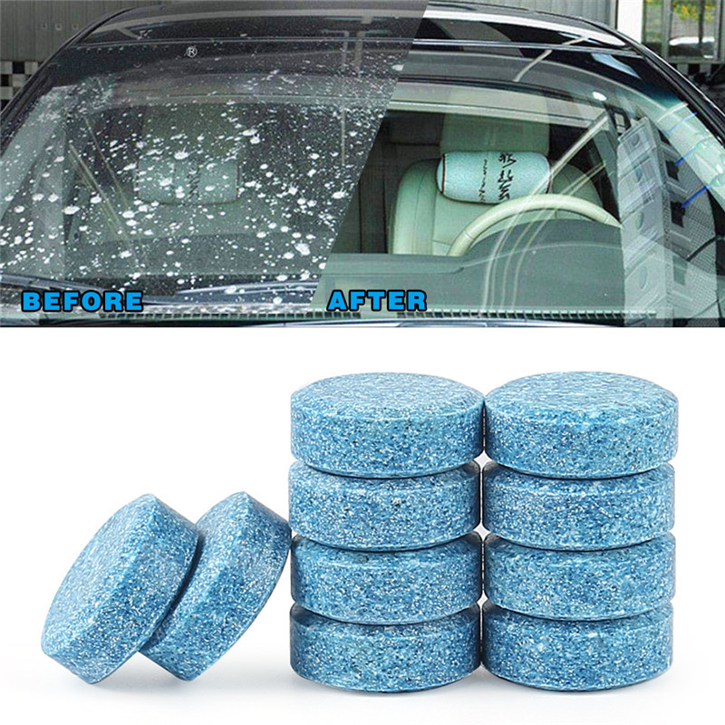10PCS/Pack(1PCS=4L Water)Car Solid Wiper Fine Seminoma Wiper Auto Window Cleaning Car Windshield Glass Cleaner Car Accessories