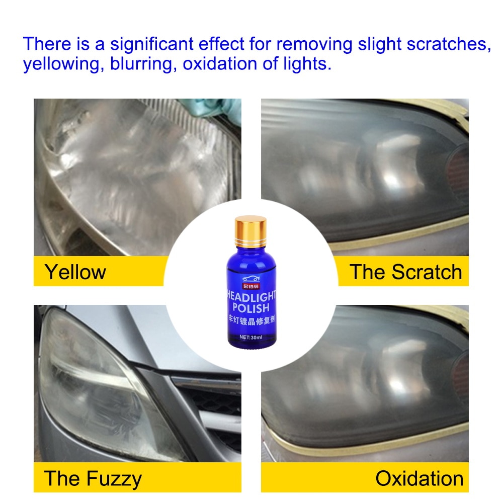 30ML Car Headlight Repair Coating Solution Repair Kit Oxidation Rearview Coating Headlight Polishing Anti-scratch Liquid