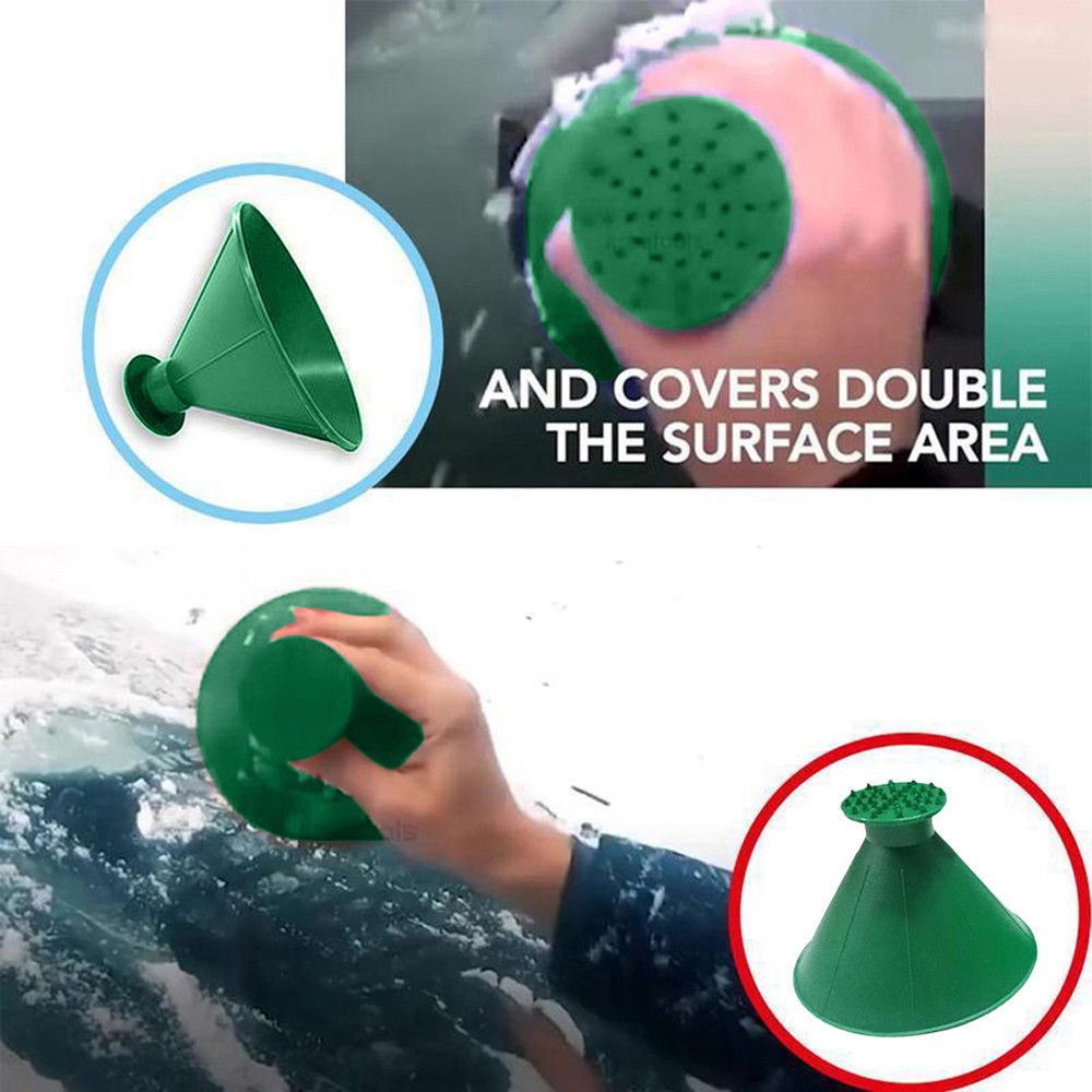 Window Glass Cleaning Tool Scraper Outdoor Funnel Windshield Magic home Snow Remover Car Tool Cone Shaped Ice Scraper