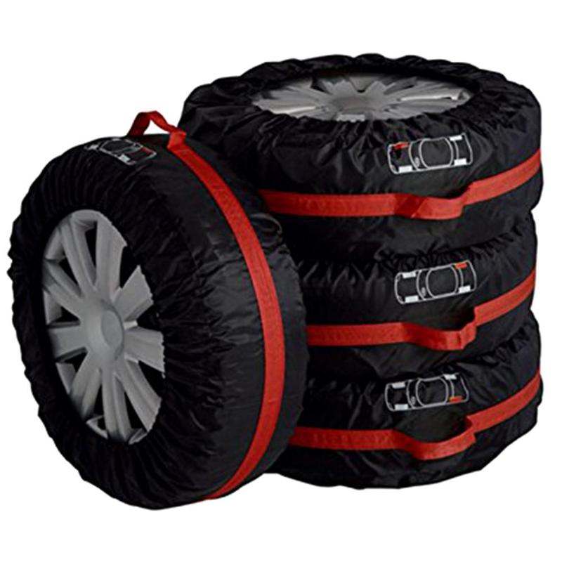 4Pcs Spare Tire Cover Case Polyester Winter and Summer Car Tire Storage Bags Auto Tyre Accessories Vehicle Wheel Protector Hot