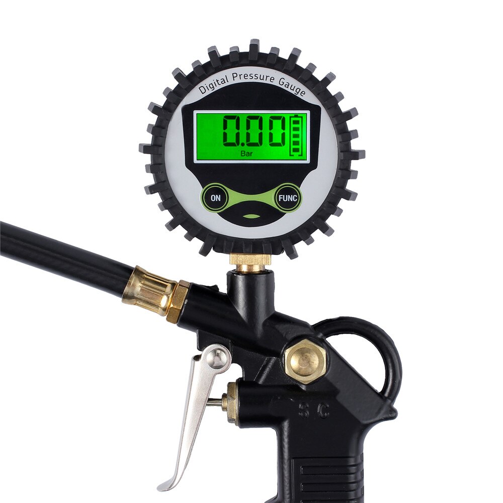 Neoteck Digital Car EU Tire Air Pressure Inflator Gauge LCD Display LED Backlight Vehicle Tester Inflation Monitoring Manometro