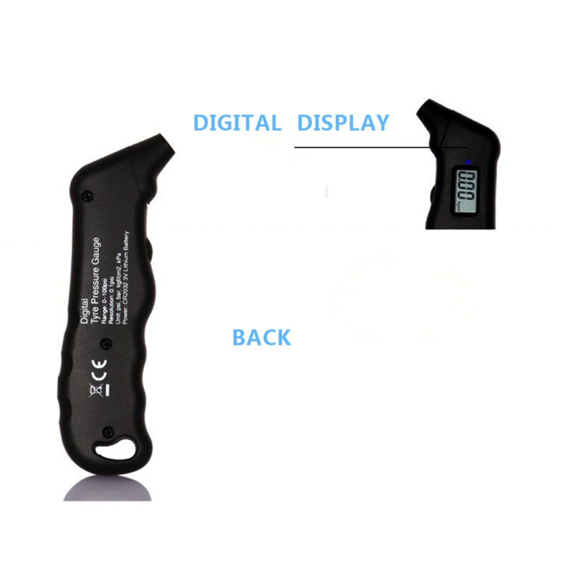 WHDZ TG105 Digital Car Tire Tyre Air Pressure Gauge Meter LCD Display Manometer Barometers Tester for Car Truck Motorcycle Bike