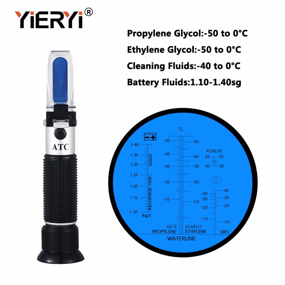 yieryi Hand Held Tester Tool 4 In 1 Engine Fluid Glycol Antifreeze Freezing Point Car Battery Refractometer Antifreeze Tester yieryi Hand Held Tester Tool 4 In 1 Engine Fluid Glycol Antifreeze Freezing Point Car Battery Refractometer Antifreeze Tester