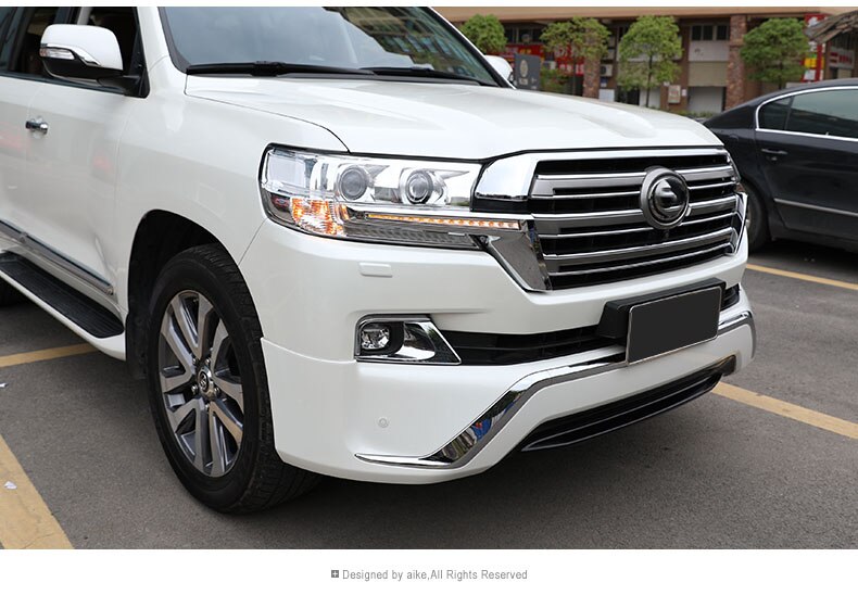 LED light System Chrome Front Grille Lamp Trunning light For Toyota Land Cruiser 200 FJ200 LC200 Accessories 2016 2017 2018