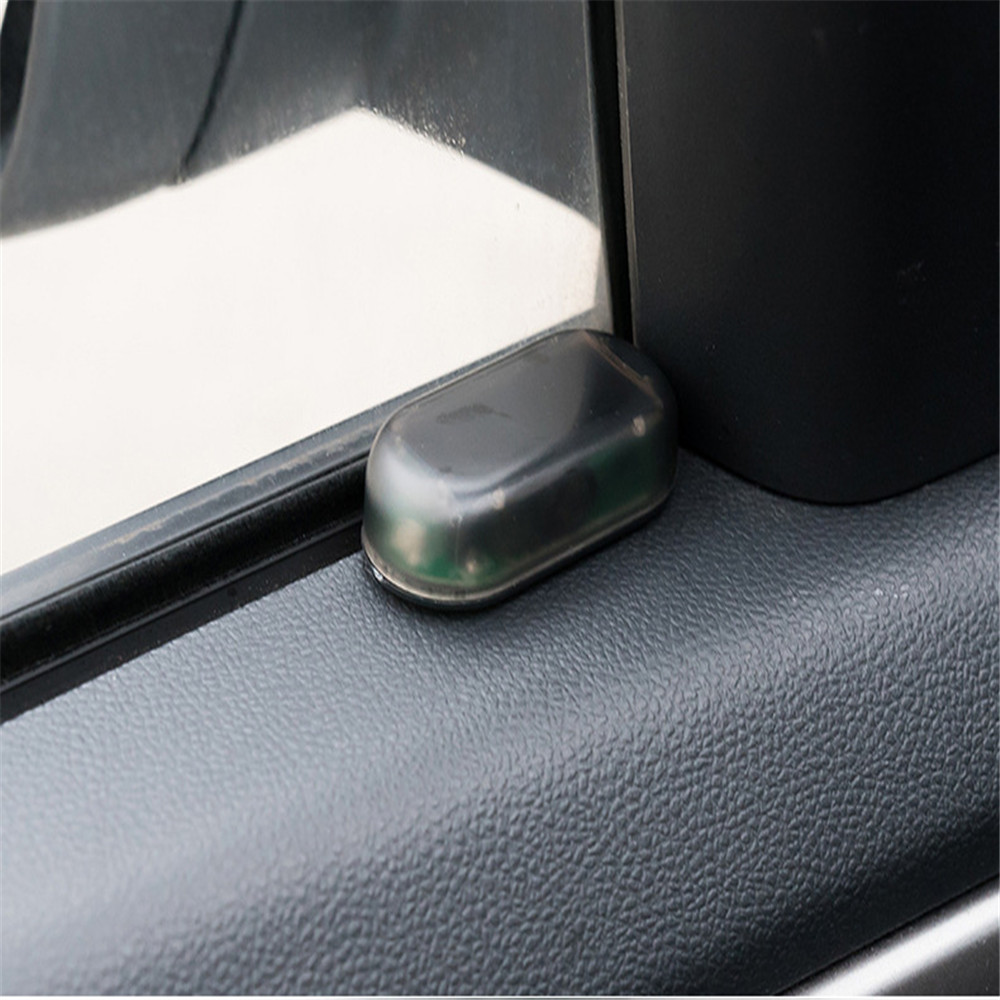 Solar USB Power Car Alarm Light Anti-Theft Warning Flash Blinking Fake Car Led Light Flash Blinking Lamp Red Blue New Update