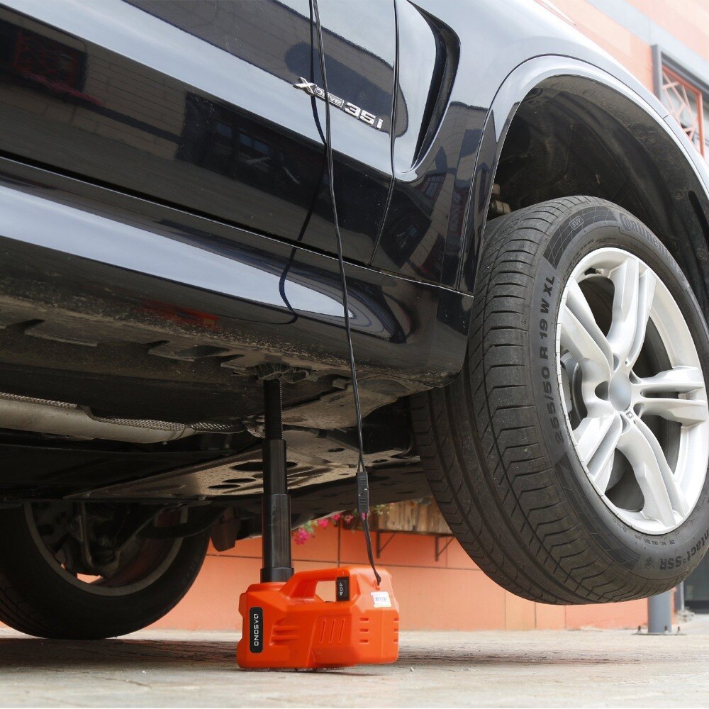 KUNFINE 12V 3Ton Car Electric Tire Lifting Car Jacks Hydraulic Air Infatable Car Floor Jack