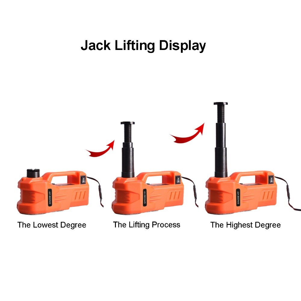 KUNFINE 12V 3Ton Car Electric Tire Lifting Car Jacks Hydraulic Air Infatable Car Floor Jack