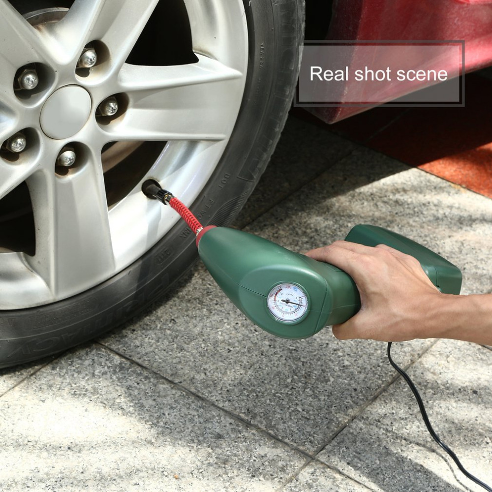 Handheld Portable Air Compressor Auto Tire Inflator Pump Car Tool for Outdoor Emergency Sport Ball Pool Toys Air Mattresses
