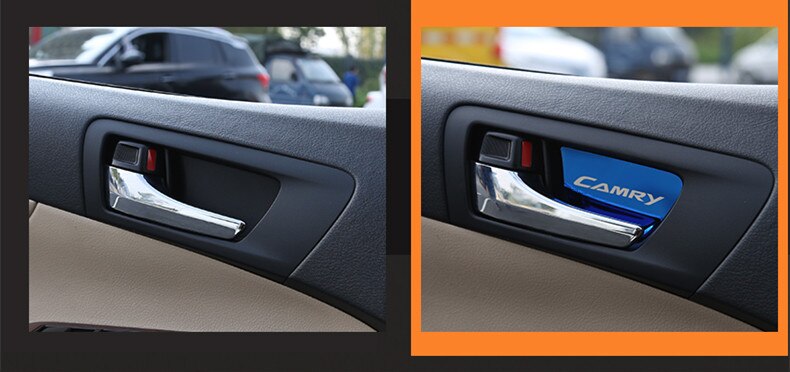 car interior door handle ornament for toyota camry 2012-2016 corolla 2014-2018 sticker stainless steel accessories car styling car interior door handle ornament for toyota camry 2012-2016 corolla 2014-2018 sticker stainless steel accessories car styling