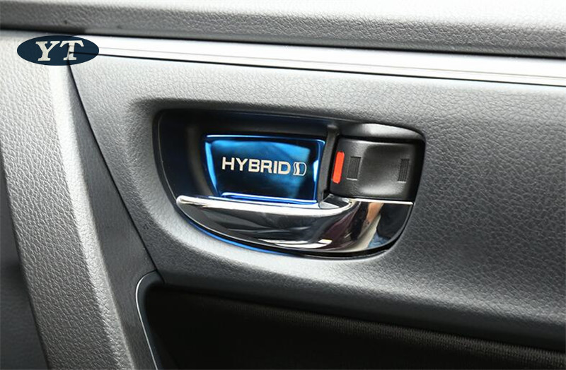 Auto Door Inner Bowl Sticker interior moulding for toyota Corolla auris 2014-2018 ,4pcs/lot, car accessories