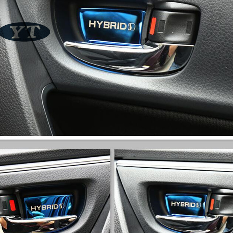 Auto Door Inner Bowl Sticker interior moulding for toyota Corolla auris 2014-2018 ,4pcs/lot, car accessories