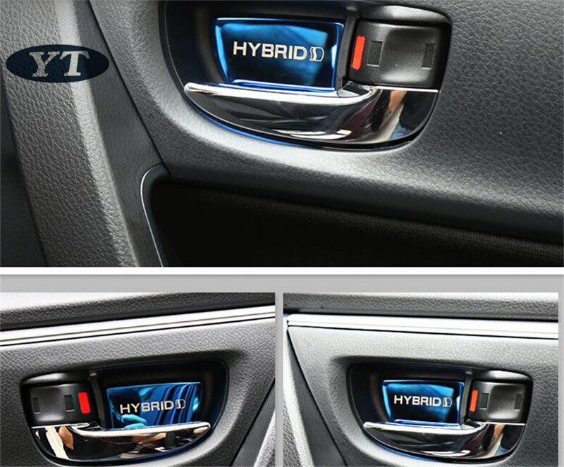 Auto Door Inner Bowl Sticker interior moulding for toyota Corolla auris 2014-2018 ,4pcs/lot, car accessories