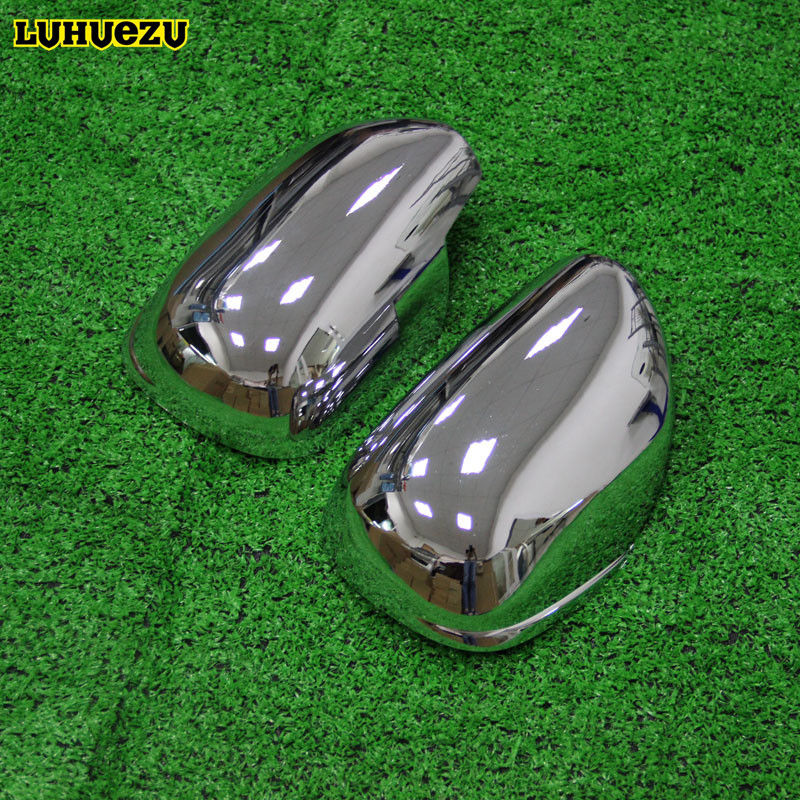 Luhuezu ABS Chrome Car Side Mirror Cover For Toyota Land Cruiser Prado 2003-2009 FJ 120 Accessories