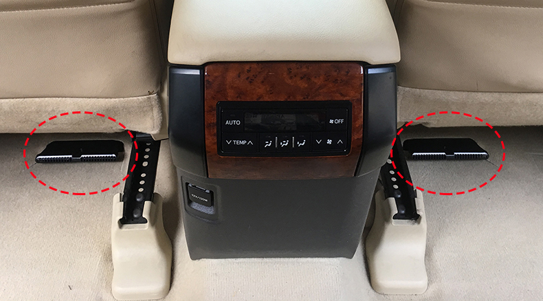 Luhuezu 2pcs Rear Air Conditioner Outlet Cover For Toyota Land Cruiser PRADO LC150 FJ150 Accessories 2010-2017 Luhuezu 2pcs Rear Air Conditioner Outlet Cover For Toyota Land Cruiser PRADO LC150 FJ150 Accessories 2010-2017